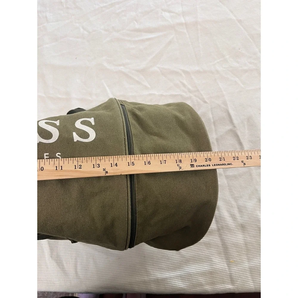 Guess Los Angeles Canvas Duffel Bag Olive Green Drawstring Gym Travel Bag